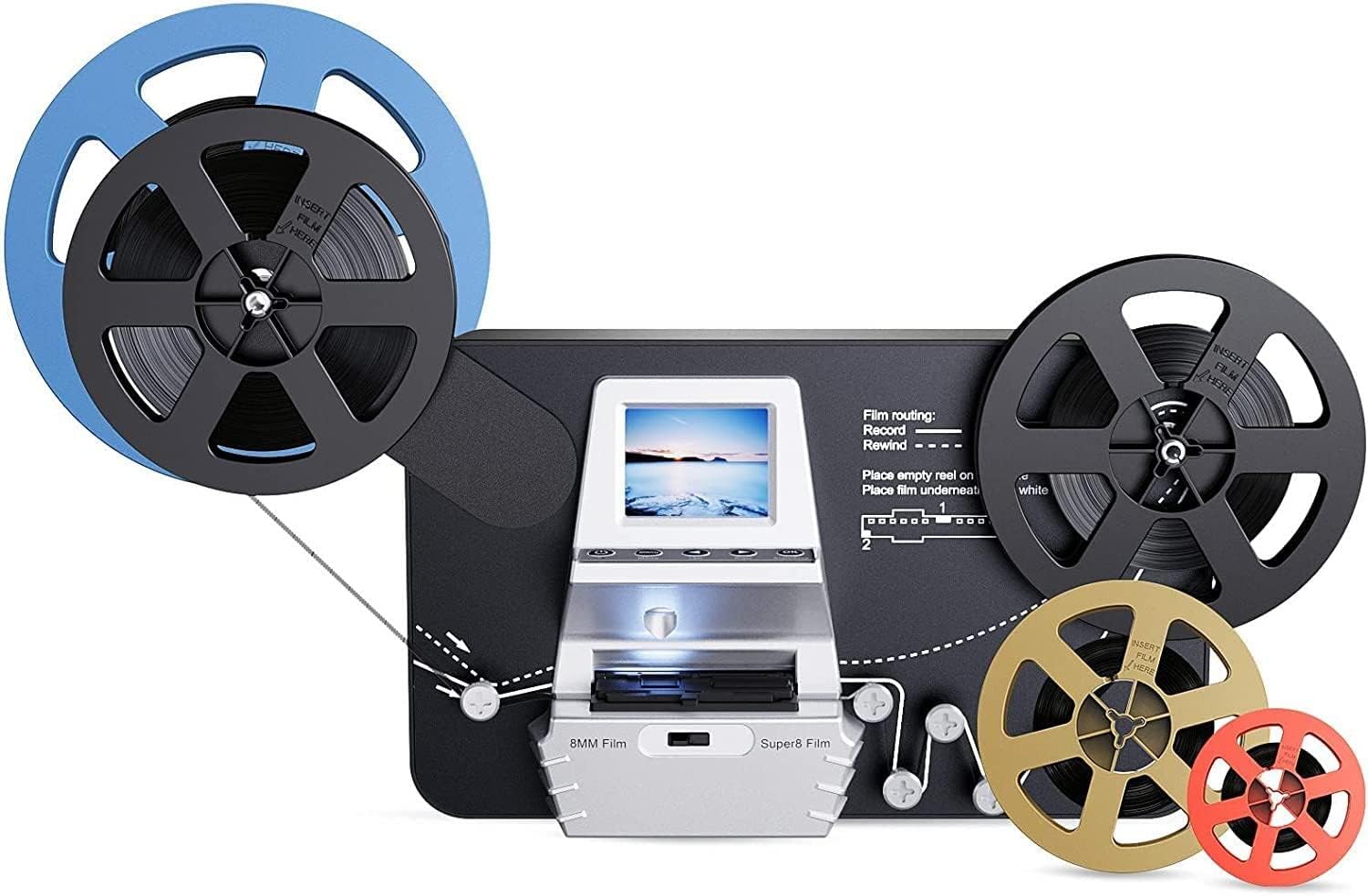 8mm & Super 8 Film to Digital Converter, Film Scanner Digitizer - $175
