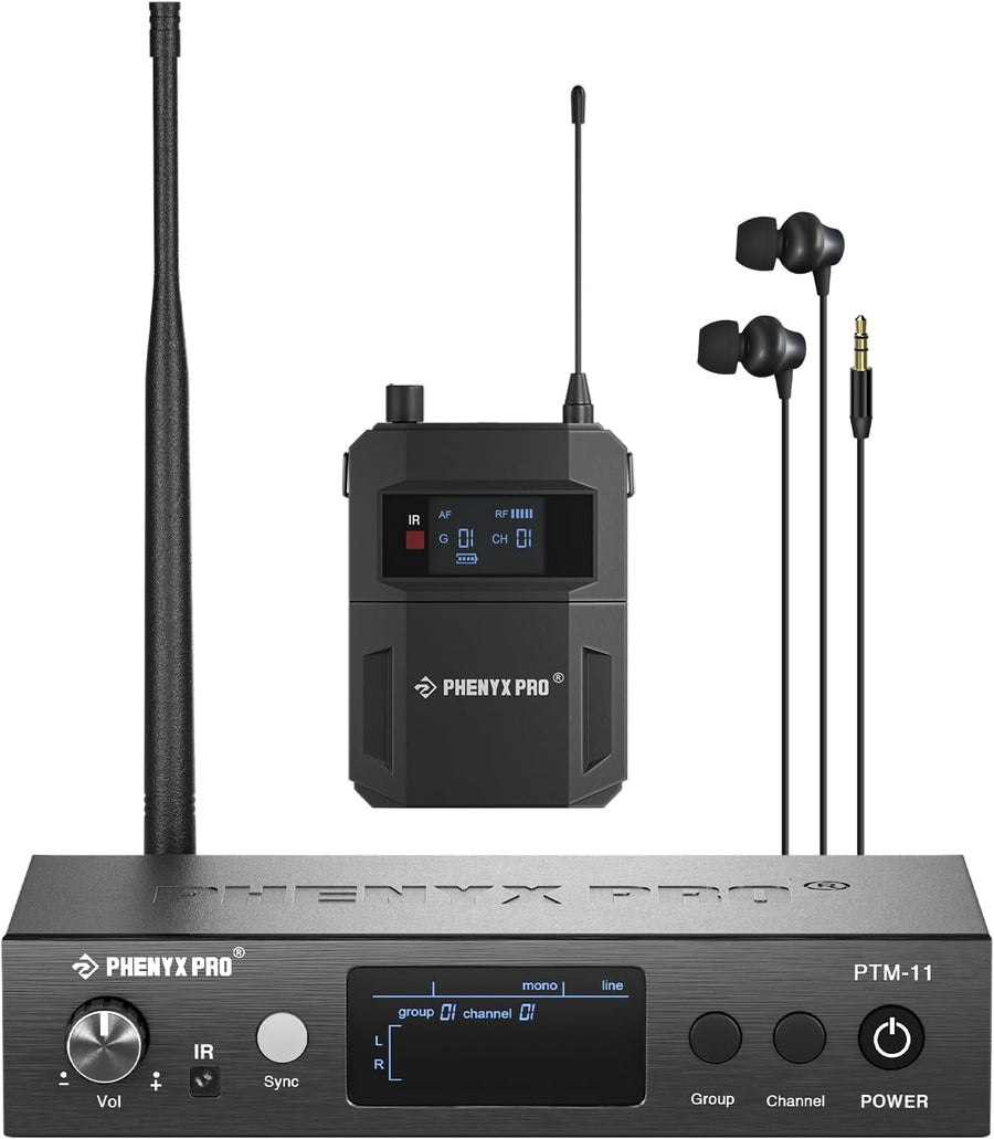 PTM-11 | UHF Mono Wireless In-Ear Monitor System - $95