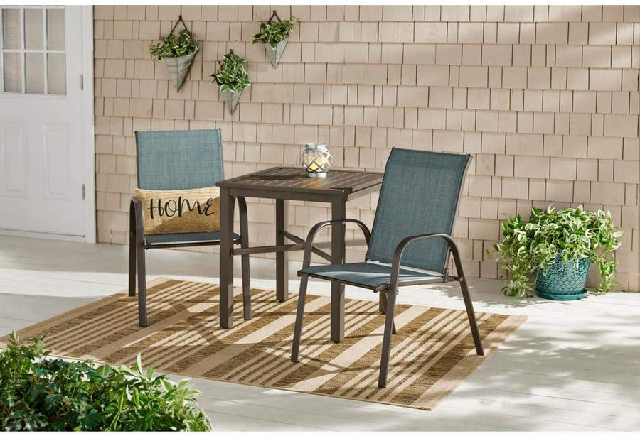 Stack Sling Balcony Height Outdoor Patio Dining Chair in Conley Denim Blue, 2pk - $65