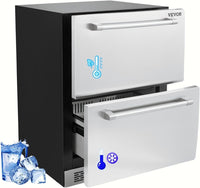 VEVOR Undercounter Refrigerator & Freezer, 24-inch Outdoor Drawer Fridge for Patio - $780