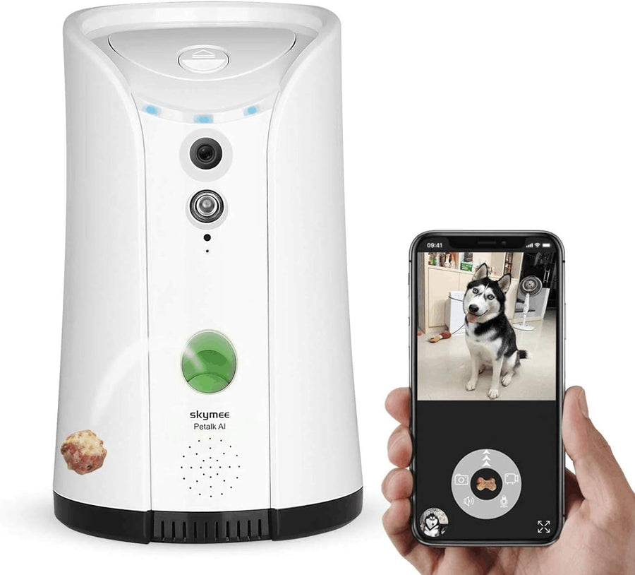 SKYMEE Dog Camera Treat Dispenser,WiFi Full HD Pet Camera - $60