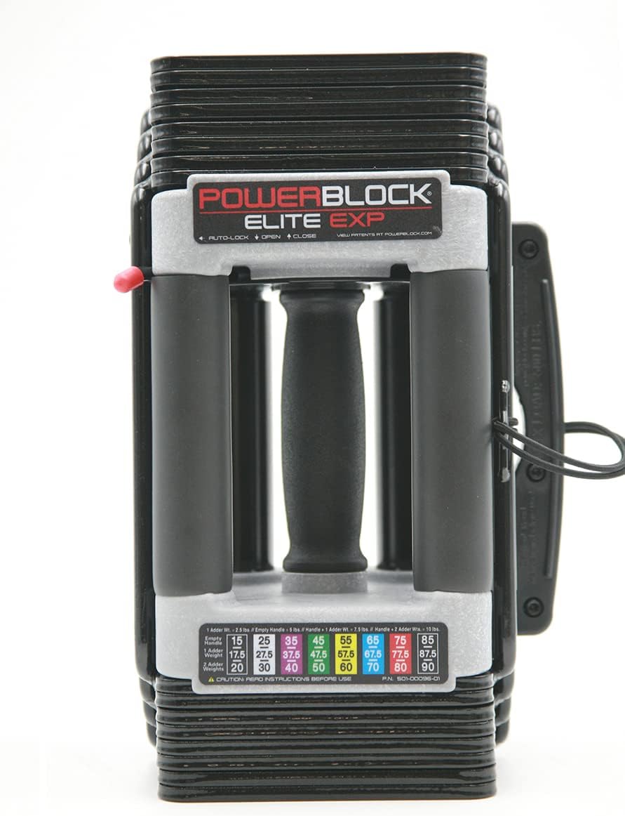 PowerBlock Elite EXP Adjustable Dumbbells, Stage 1, 5-50 lb. Dumbbell - $150