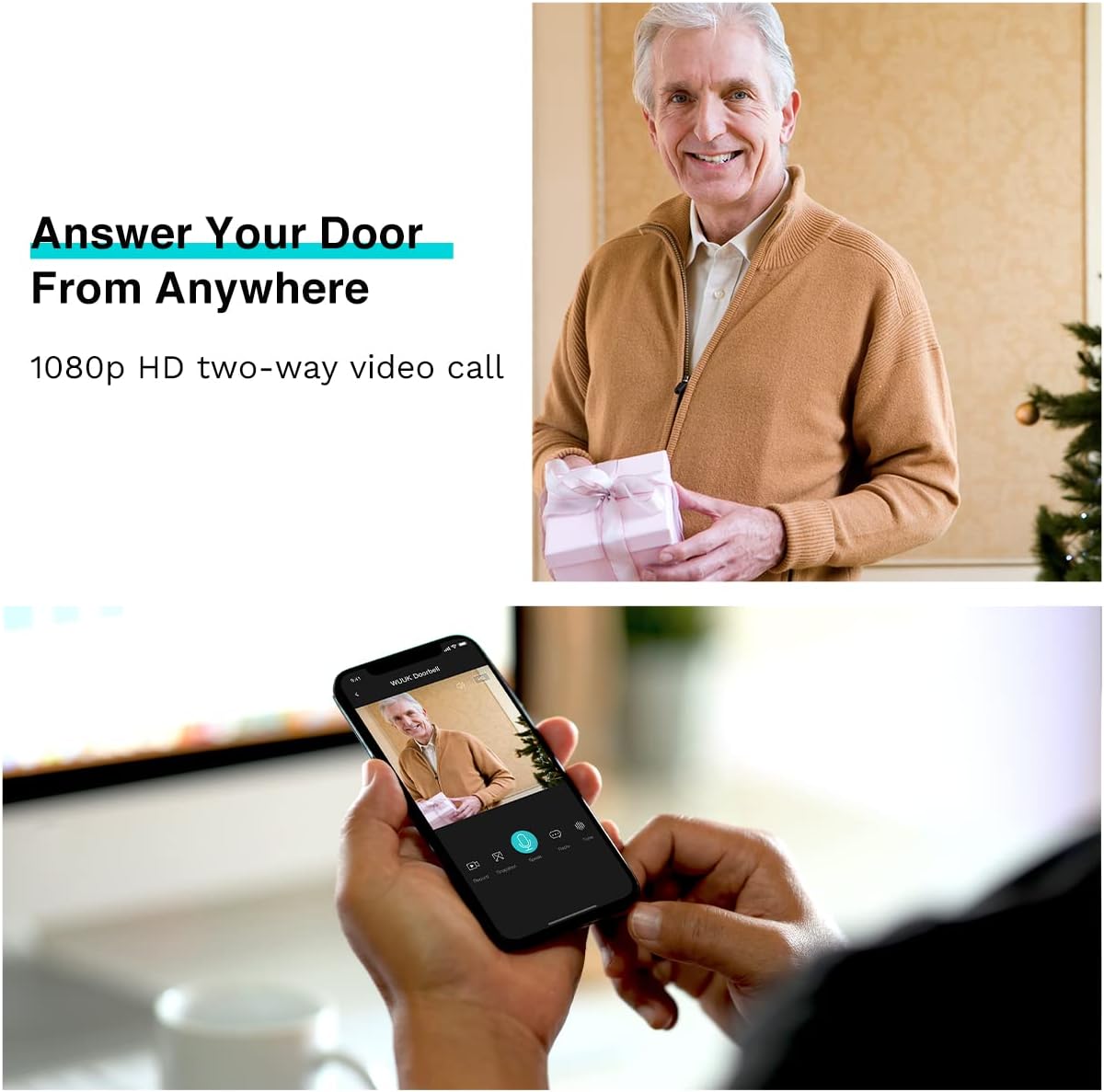 Aosu Wireless Motion Detection Smart Video Doorbell Camera w/ Night Vision