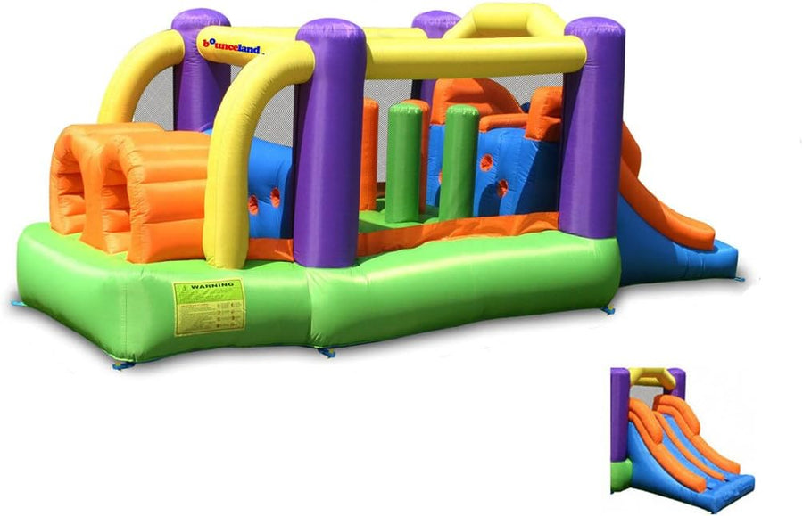 Bounceland Bounce House Inflatable Bouncer Obstacle Pro-Racer Combo Slides - $240