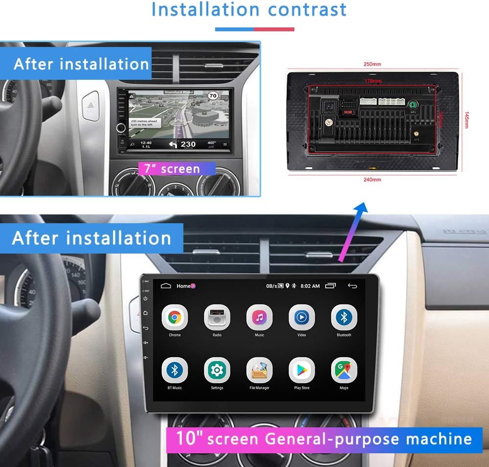 Hikity 10.1 Android Car Stereo - $70