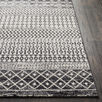 Surya Elaziz ELZ-2307 108 x 150" (9'x12.5') Rectangle Fabric Rug Gray/Black/White - $270