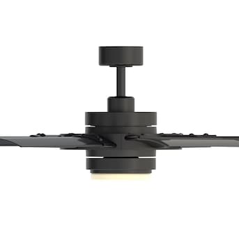 Matte Black Integrated LED Ceiling Fan with Light and Remote (9 
