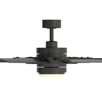 Matte Black Integrated LED Ceiling Fan with Light and Remote (9-Blade) - $180