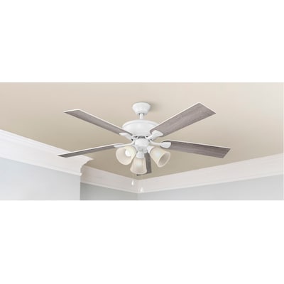 Harbor Breeze Sailor Bay 52-in White Indoor Flush Mount Ceiling Fan (5-Blade) - $55