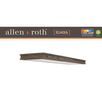 allen + roth Elmira 1-Light 12.88-in Parlor Pewter LED Flush Mount Light - $100