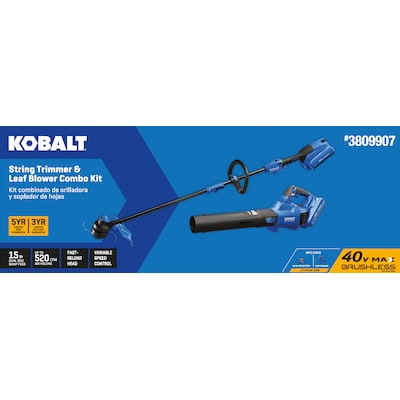 Kobalt Gen4 40-volt Cordless Battery String Trimmer and Leaf Blower Combo Kit - $170