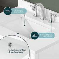Origin 21 Sanford 30-in White Undermount Single Sink Bathroom Vanity with Top - $330