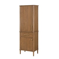 allen + roth Rian 24-in x 72-in x 16-in Walnut Wood Soft Close Linen Cabinet - $370
