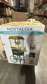 Nostalgia Popcorn Maker Machine - Professional Cart With 10 Oz Kettle - $180