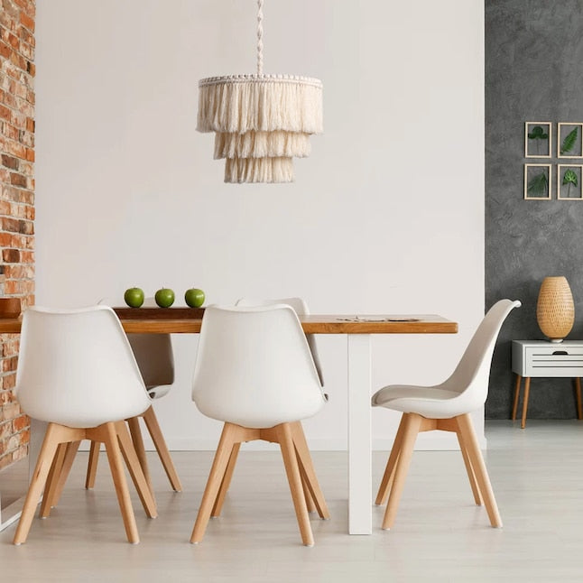 Aiwen 1 -Light White Bohemian/global For Use in Bedrooms, Dining Rooms Chandelier - $60