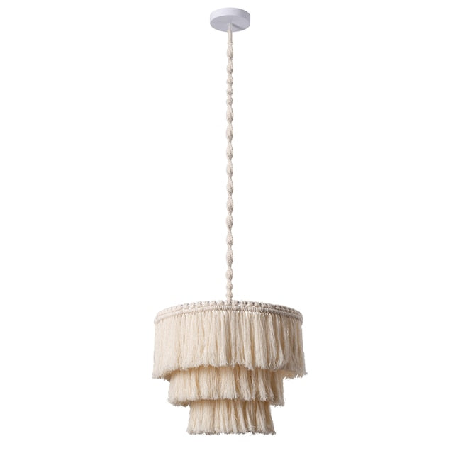 Aiwen 1 -Light White Bohemian/global For Use in Bedrooms, Dining Rooms Chandelier - $60