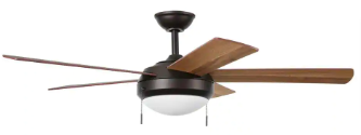 Hampton Bay Claret 52 in. Indoor Oil Rubbed Bronze Ceiling Fan with Light Kit - $40