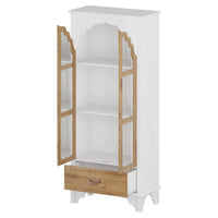 FUFU&GAGA Contemporary/Modern White Curio Cabinet - $195