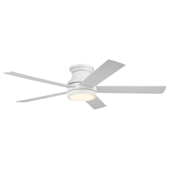 Harbor Breeze Calverton 52-in White with White Blades Flush Mount Ceiling Fan - $90