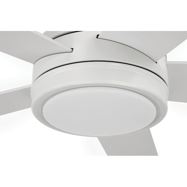 Harbor Breeze Calverton 52-in White with White Blades Flush Mount Ceiling Fan - $90