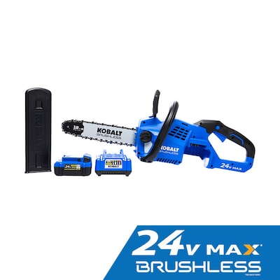 Kobalt 24-volt 12-in Brushless Battery 4 Ah Chainsaw (Battery and Charger Included) - $115
