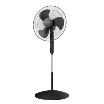 Utilitech 18-in 120-Volt 3-Speed Indoor Black Oscillating Pedestal Fan with Remote - $30