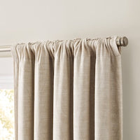 allen + roth 84-in Cream Blackout Thermal Lined Back Tab Single Curtain Panel - $20