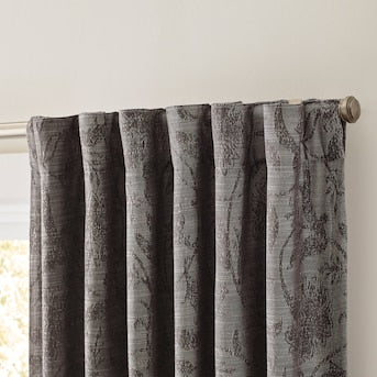 allen + roth 84-in Grey Blackout Thermal Lined Back Tab Single Curtain Panel - $20