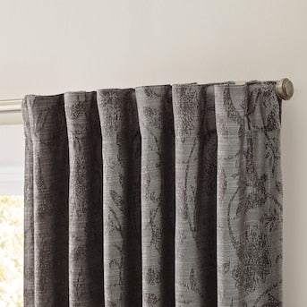 allen + roth 84-in Grey Blackout Thermal Lined Back Tab Single Curtain Panel - $15