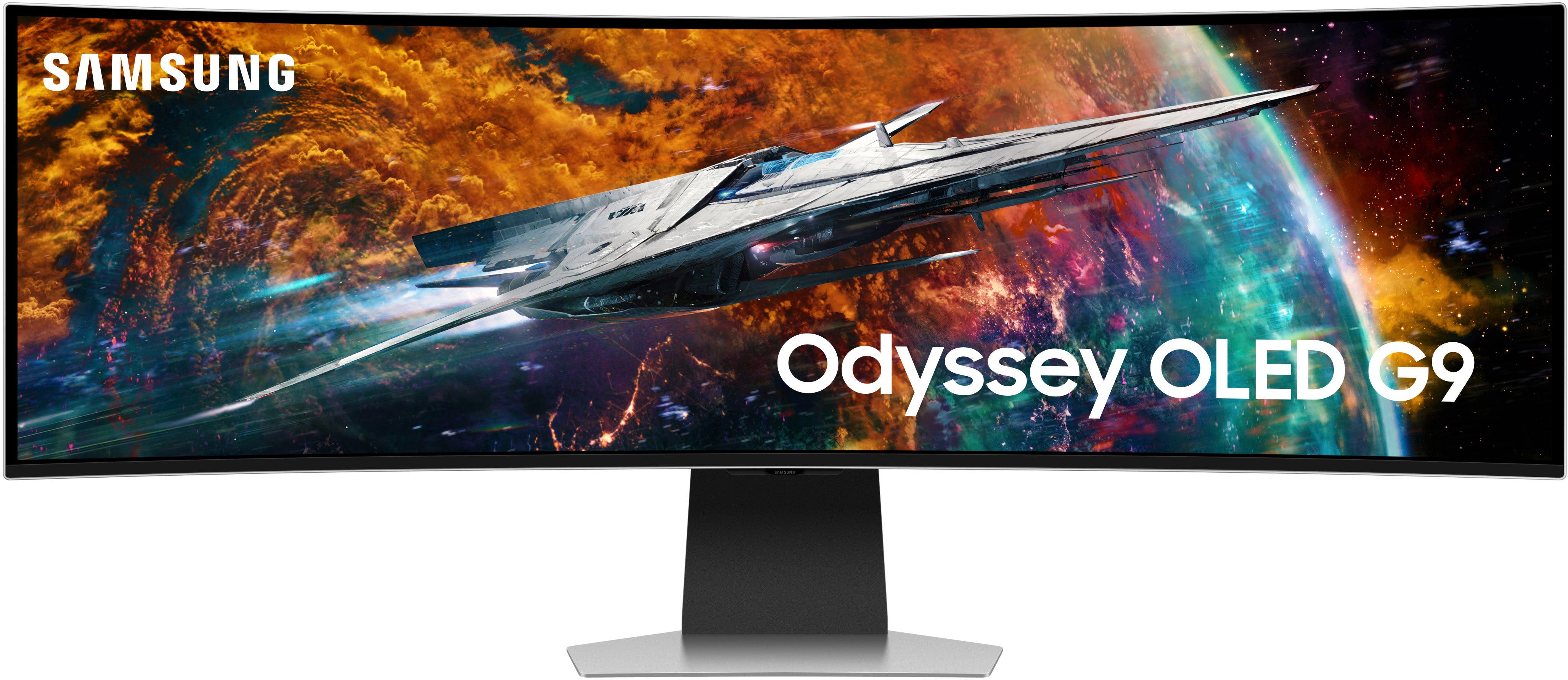 Samsung - Odyssey OLED G9 49" Curved Dual QHD 240Hz 0.03ms Gaming Monitor - Silver - $975
