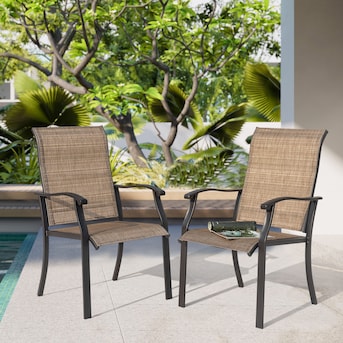 Nuu Garden 2 Black with Gold Speckles Iron Frame Stationary Dining Chair - $60