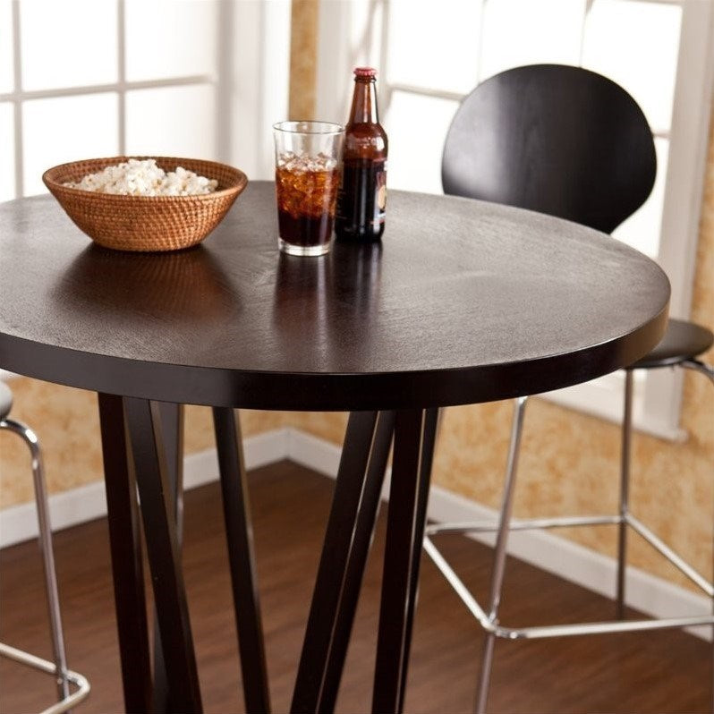 SEI Furniture Devon Round Bar Table In Dark Espresso - $140