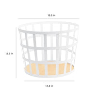 Origin 21 16.5”W x 12.5”H x 16.5”D White Iron Basket - $15