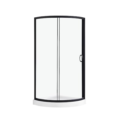 OVE Decors Breeze Matte Black 2-Piece 32-in x 32-in x 77-in Shower Kit (No Base) - $250