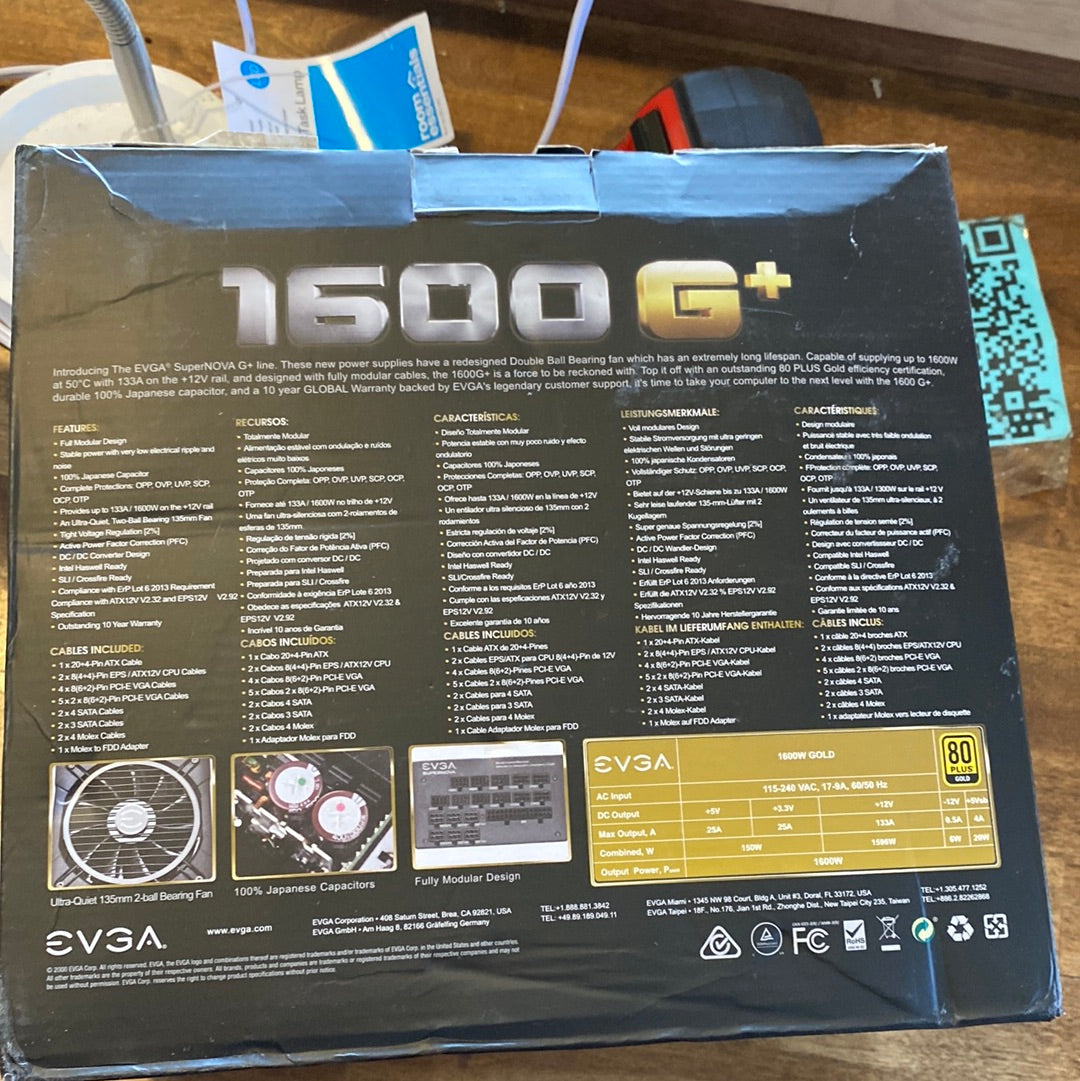 EVGA SuperNOVA 1600 G2 80+ GOLD - $300