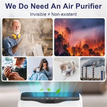 EdenDirect 3-Speed White True HEPA Air Purifier (Covers: 2200-sq ft) - $160