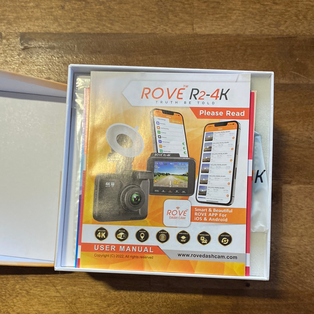 ROVE R2-4K Dash Cam | 256GB Micro SD Card