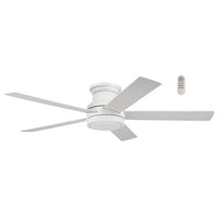 Harbor Breeze Calverton 52-in White with White Blades Flush Mount Ceiling Fan - $90