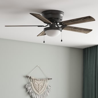 Harbor Breeze Armitage 52-in Matte Black Ceiling Fan with Light (5-Blade) - $35