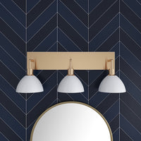 Aiwen 26.77-in 3 -Light Gold Modern/contemporary Vanity light - $50