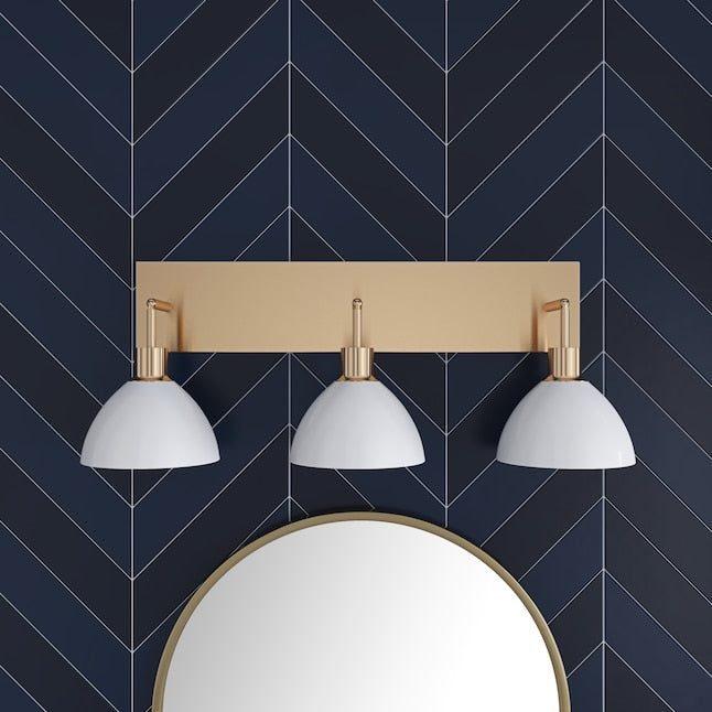 Aiwen 26.77-in 3 -Light Gold Modern/contemporary Vanity light - $50