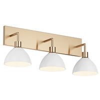 Aiwen 26.77-in 3 -Light Gold Modern/contemporary Vanity light - $50