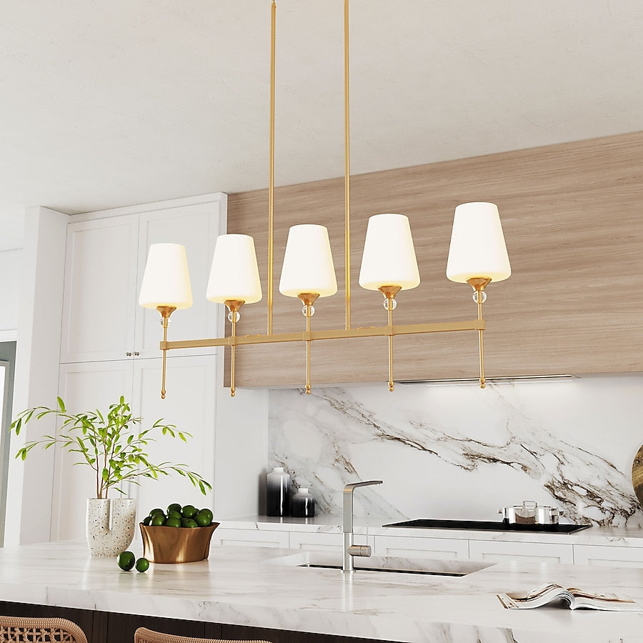 Aiwen 5 -Light Gold Modern/contemporary For Use in Bedrooms, Dining Rooms - $75