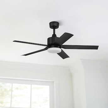 Harbor Breeze Reidsport 44-in Matte Black Integrated LED Ceiling Fan with Light - $85