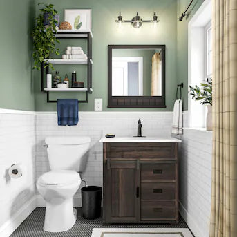 Style Selections Morriston 30-in White Undermount Single Sink Bathroom Vanity - $215