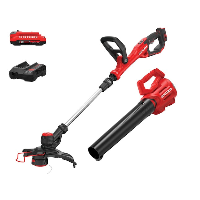 CRAFTSMAN V20 20-volt Max Battery String Trimmer and Leaf Blower Combo (Tool only) - $60