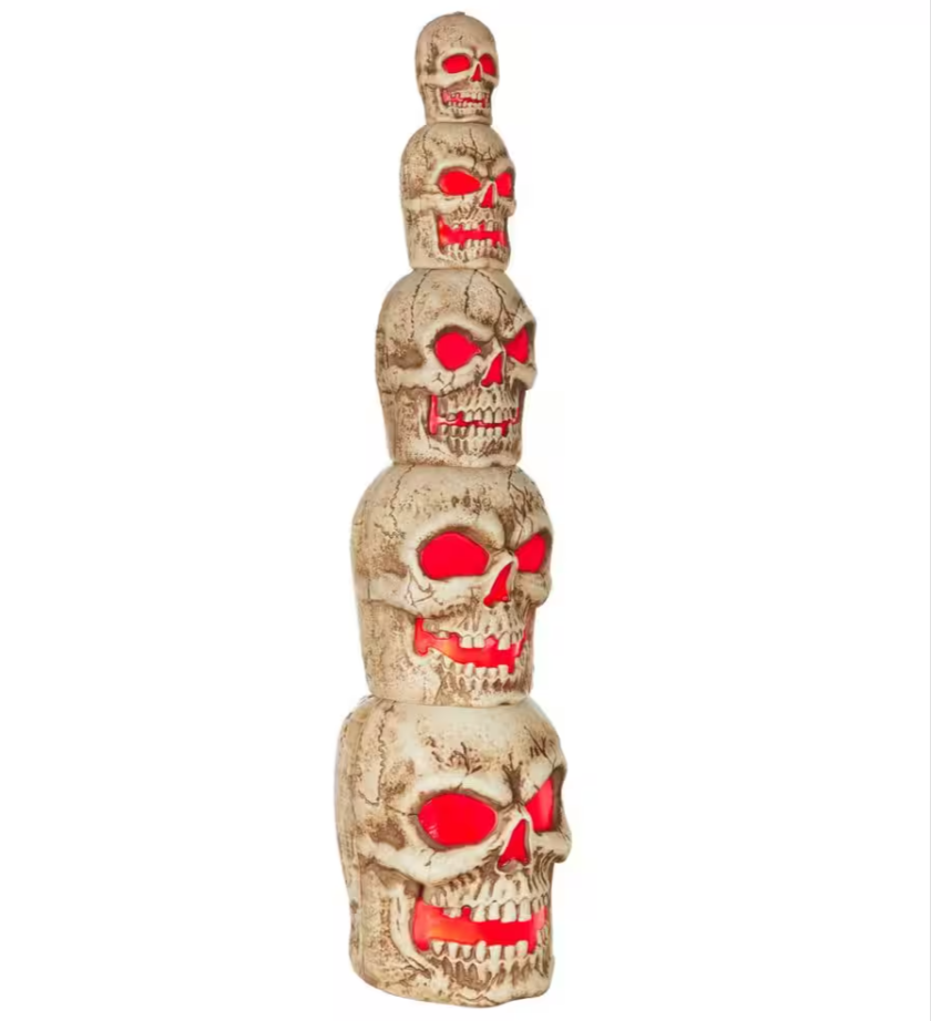 Home Accents Holiday 8 ft. Giant Sized LED Skull Stack - $195