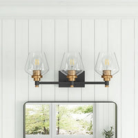 Aiwen 21.85-in 3 -Light Black Modern/contemporary Vanity light - $40