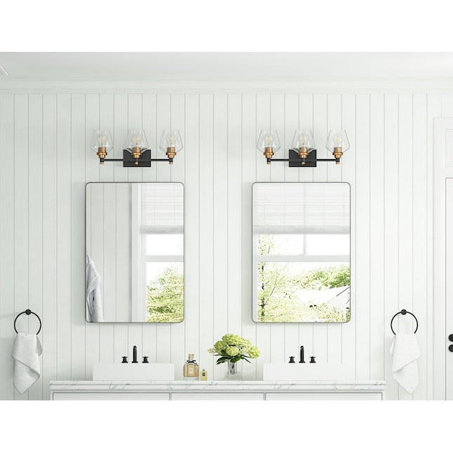 Aiwen 21.85-in 3 -Light Black Modern/contemporary Vanity light - $40