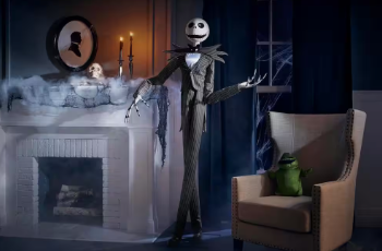 6.5 ft Animated Disney Jack Skellington Halloween Animatronic - $200